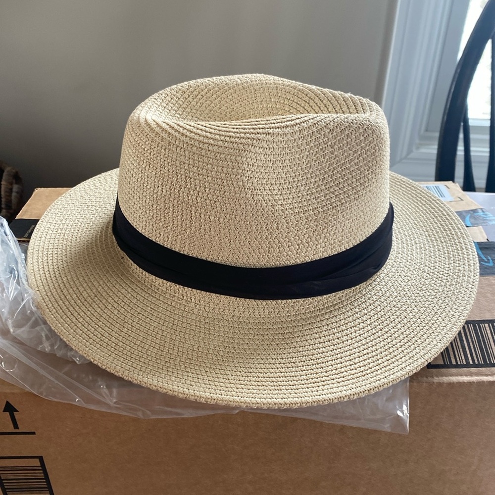 Womens Panama Beach Hat Sz M NEW
